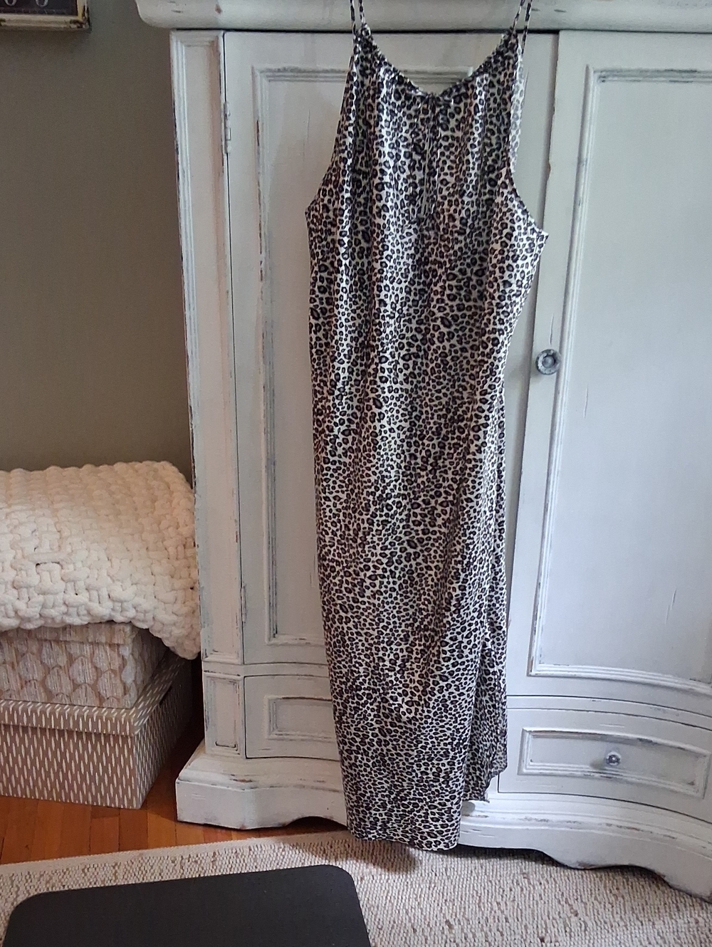 Secret Treasures Leopard Print Nightwear in Black and Cream
